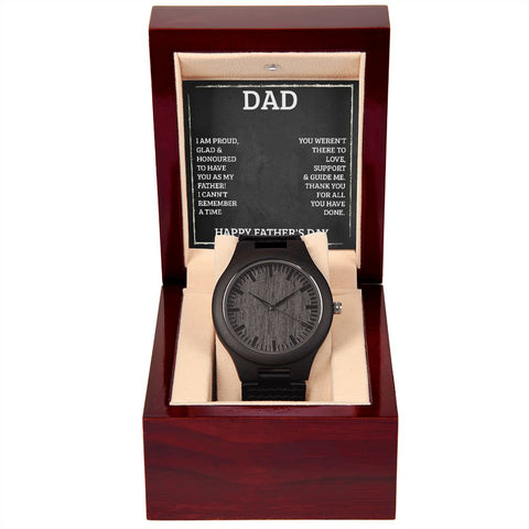 Wooden Watch - For Dad I Am Proud